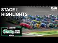 NASCAR O'Reilly Auto Parts Series at Talladega Superspeedway: Stage 1 Highlights | NASCAR on The CW