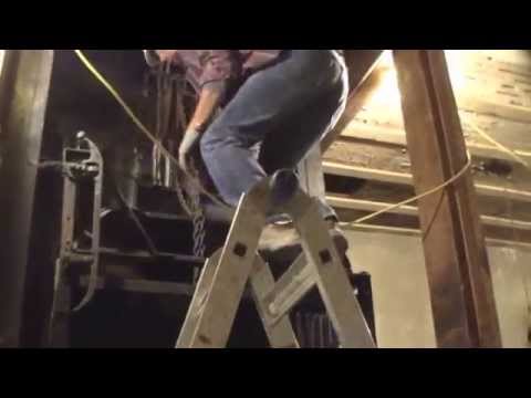 1913 Otis Bird Cage Elevator in motion after over 60 years