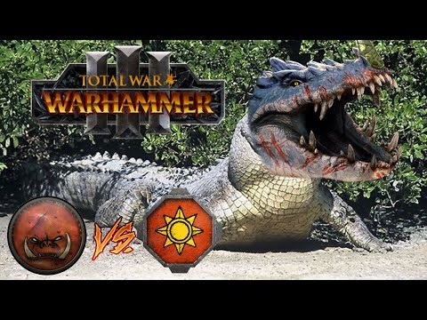 Nakai & His Pet SALAMANDERS | Lizardmen vs Greenskins - Total War Warhammer 3