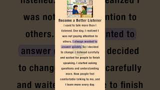 Learn to Listen | Easy English Story | Communication Skills