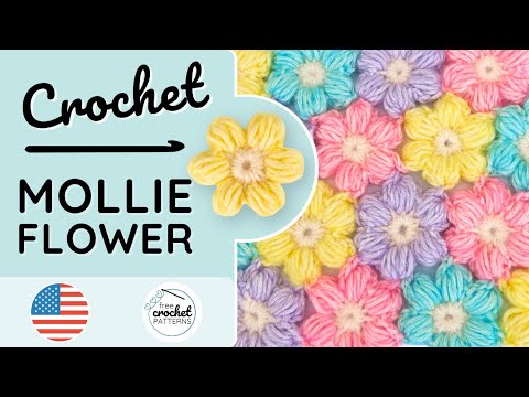 Crochet the Mollie flower | aka puff stitch flower | incl. how to join