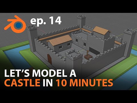 Let's Model a CASTLE in 10 MINUTES - ep. 14 - Blender 2.82