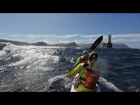 Surfski Heaven: The Miller's Run, Firing in 25-30kt.