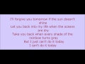 Can't Do It Today - Gary Allan (Lyrics On Screen)