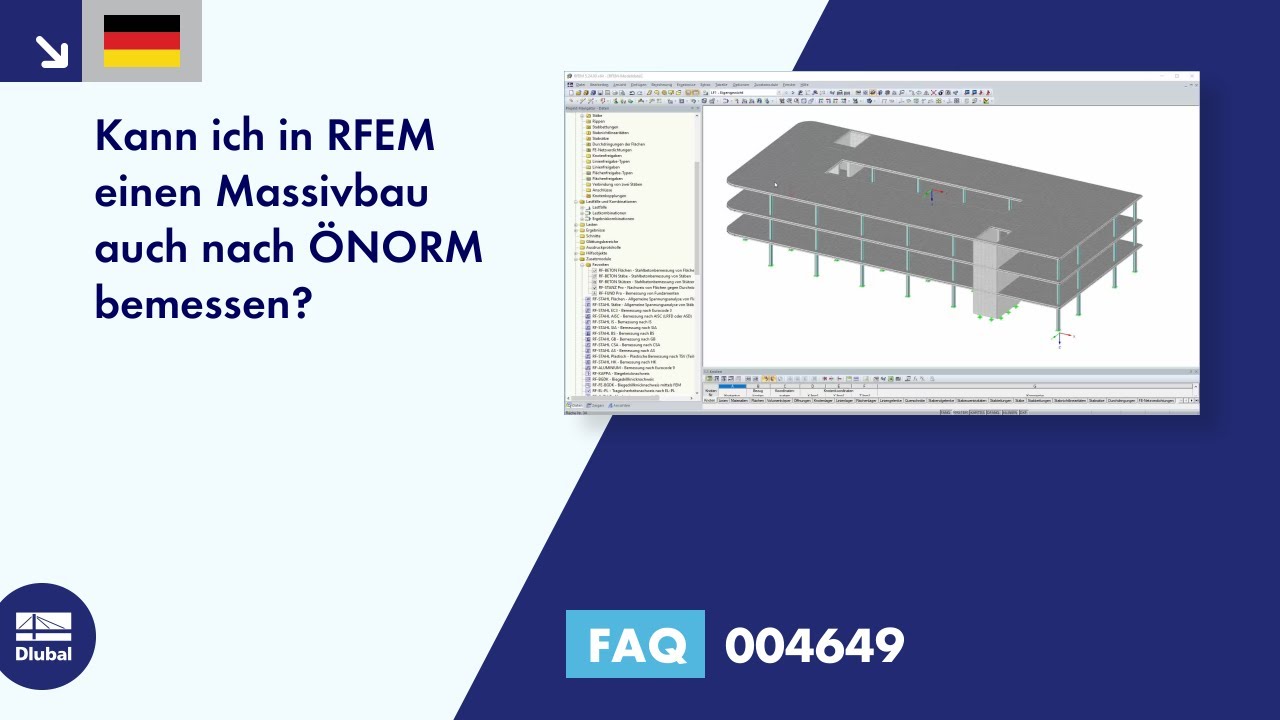 FAQ 004649 | Kann ich in RFEM einen Massivbau auch nach ÖNORM bemessen?