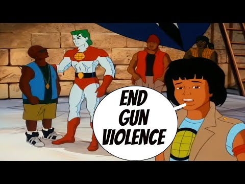 PSA about gun violence | Captain Planet and the Planeteers Easter egg (1990)