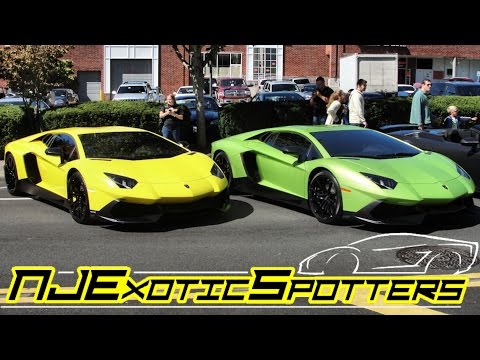 2x Lamborghini Aventador 50° Anniversario || 6th Annual Gold Coast Concours || Bimmerstock 2014