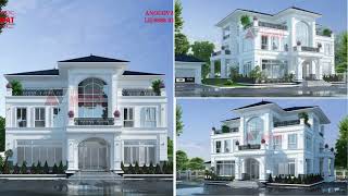 Thiết kế biệt thự 500m2 5 phòng ngủ tân cổ điển cho đại gia ở Hà Nội