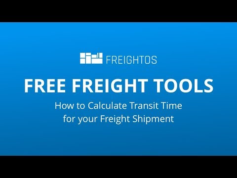 Part of a video titled How to calculate transit time for your freight shipment | Freightos - 
YouTube