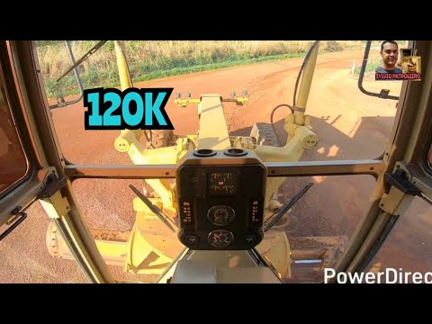 FINALIZANDO SERVIÇO / Motoniveladora caterpillar 120k grader niveleuse patrola operador Patroleiro 