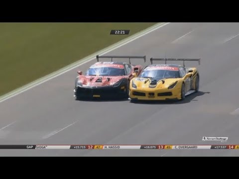 Ferrari Challenge Europe (Trofeo Pirelli) 2018. Race 2 Mugello Circuit. Battle for 3rd Position