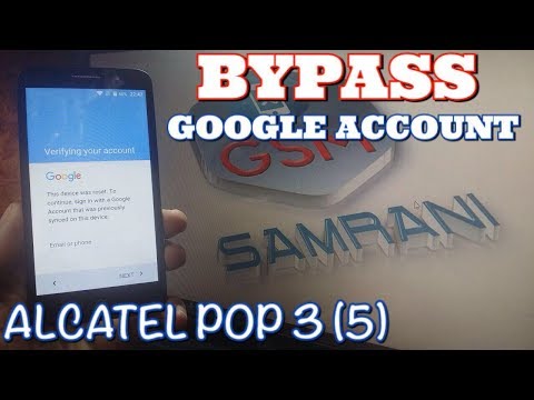 ALCATEL POP 3 (5) 5015X BYPASS GOOGLE ACCOUNT ALCATEL ANDROID 5.1
