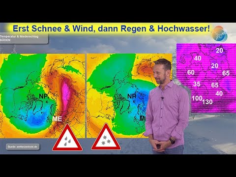 Current wind, snow & weather forecast January 23rd to 31st: First winter, then flood risk!