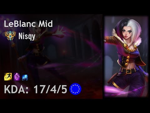 LeBlanc Mid vs Karthus - Nisqy - EUW Challenger Patch 7.10