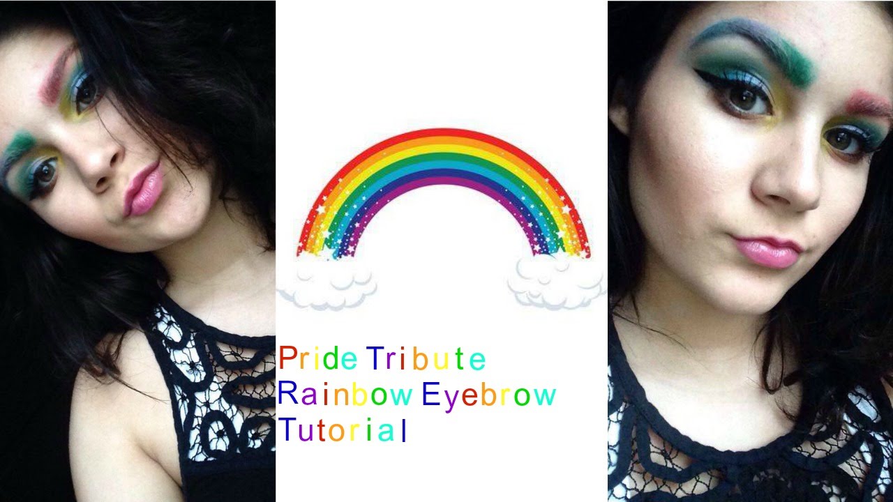 Pride Tribute Rainbow Eyebrow tutorial