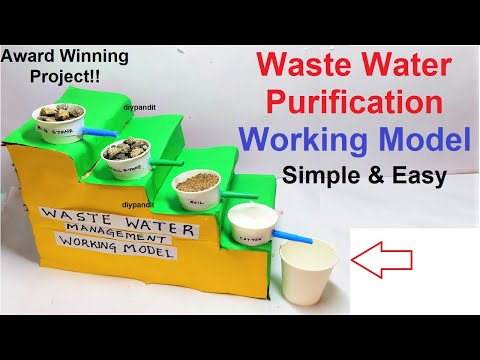 waste water purification working model for school science project exhibition DIY pandit