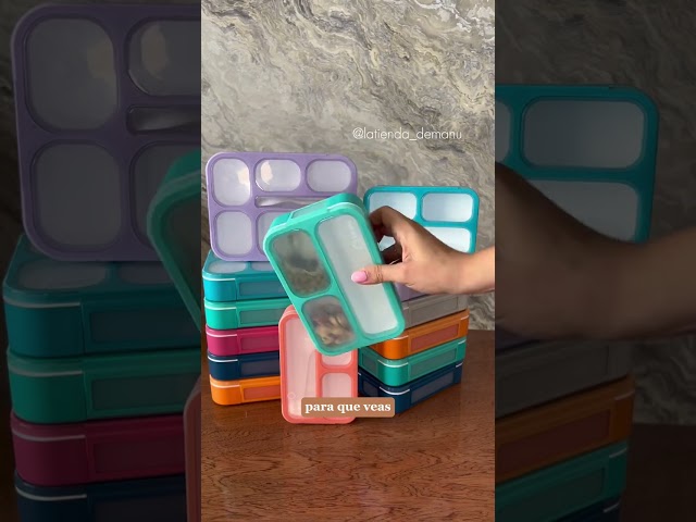 Vídeo relacionado con BIBURY Fiambrera, caja bento a prueba de fugas para niños adultos, recipiente para alimentos con 3 compartimentos y juego de cubiertos, lonchera comidas aptos para microondas y lavavajillas (Rosado)