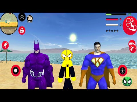 Mafia Spiderman Stickman Rope Hero Old Mafia is Back in Town #30 Android Gameplay