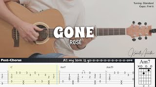 Download lagu GONE - ROSÉ | Fingerstyle Guitar | TAB   Chords   Lyrics mp3