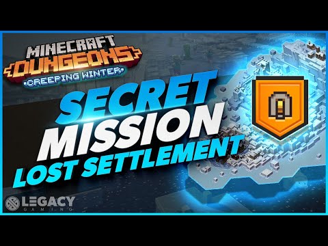 NEW LEVEL | How To Unlock LOST SETTLEMENT - Minecraft Dungeons Creeping Winter DLC