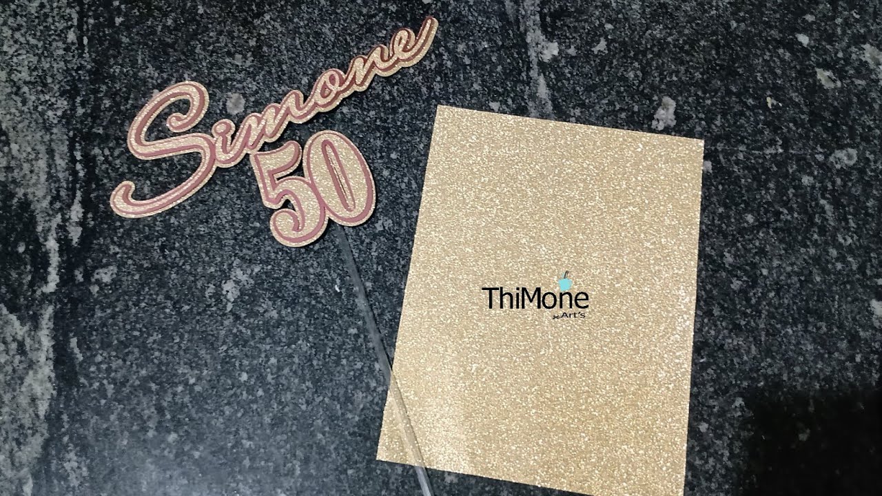 Como fazer papel glitter para Topper de bolo - Fácil e econômico