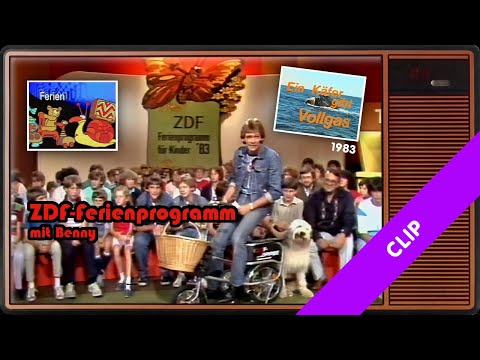 ZDF-Ferienprogramm 1983: Benny begrüßt und sagt "Dudu" an