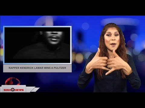 Rapper Kendrick Lamar wins a Pulitzer (ASL - 4.17.18)