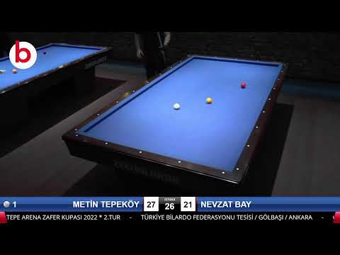 METİN TEPEKÖY & NEVZAT BAY Bilardo Maçı - MALTEPE ARENA ZAFER KUPASI 2022-2.TUR