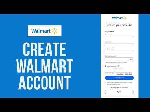 Part of a video titled Walmart Sign Up: How to Open Walmart Account? - YouTube