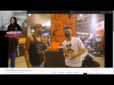 GIOVANNA REAGINDO TODOS OS TÊNIS QUE VOCÊ PEGAR NOBRU VAI PAGAR!!