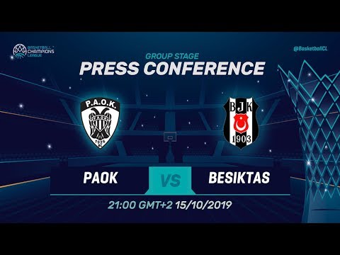 PAOK v Besiktas Sompo Sigorta - Press Conference - Basketball Champions League 2019-20