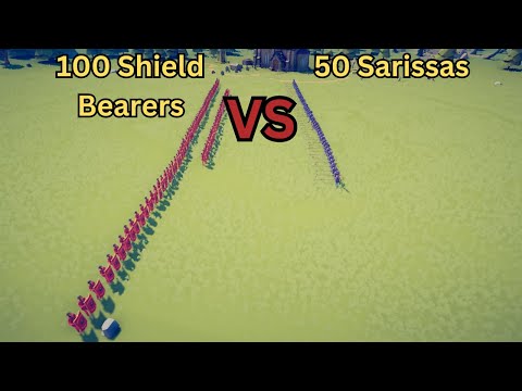 100 Shield Bearers Versus 50 Sarissas || Totally Accurate Battle Simulator