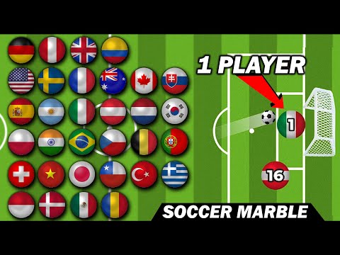 There are 32 Countries BUT EVERYONE HAS ONLY 1 PLAYER | Soccer Marble Tournament