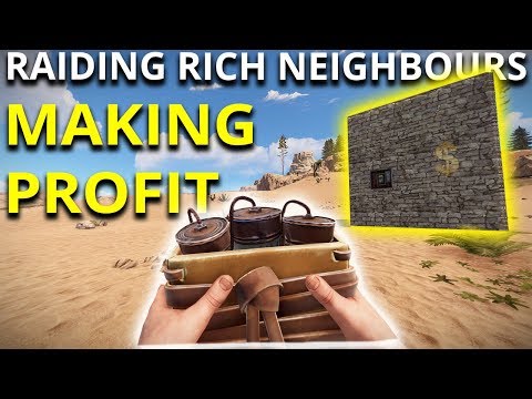 SATCHEL RAIDING RICH NEIGHBOURS And Making PROFIT - Rust Co-op Survival Gameplay