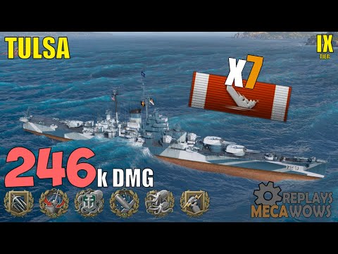 Cruiser Tulsa 7 Kills & 246k Damage | World of Warships Gameplay