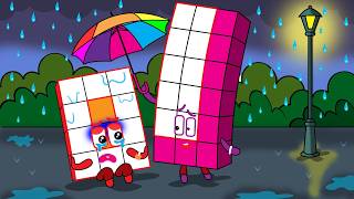 Numberblock 18 Finds a Numberblocks 12 During a Lonely Walk Through The Rain l Numberblocks fanmade