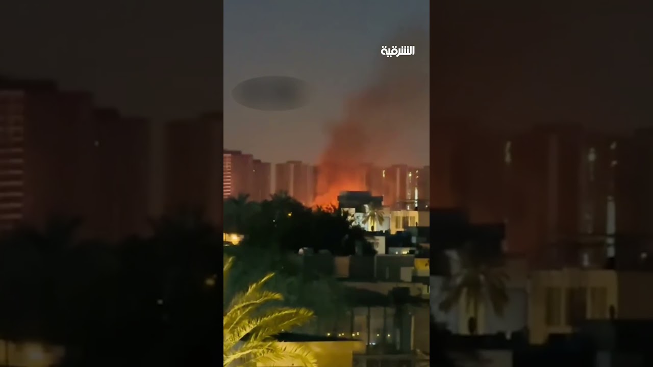 فيديو | إسقاط مسيرة حاولت الاقتراب من مركز الدعم الدبلوماسي في  مطار بغداد