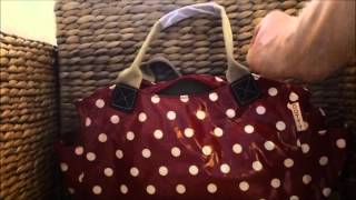 preview picture of video 'Dotty Red Polka Dot Oilcloth Large Tote Bag'