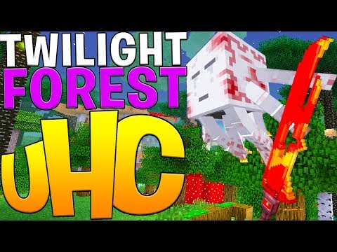 TWILIGHT FOREST MINECRAFT MODDED UHC - OVERPOWERED WEAPONS AND ARMOR MOD MINIGAME | JeromeASF
