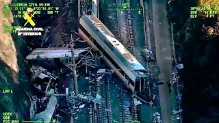 Imágenes aéreas del accidente ferroviario en Adamuz, España