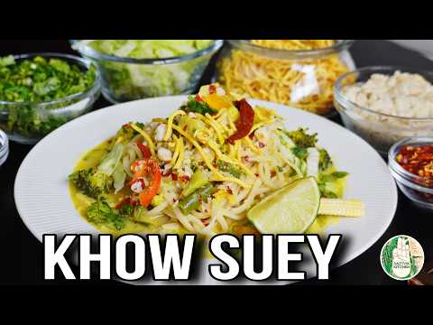 Burmese khow suey recipe | Veg KHOW SUEY Most delicious recipe No Onion No Garlic | Sattvik Kitchen