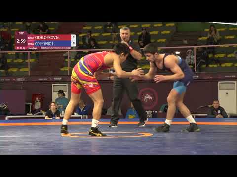 Repechage FS - 61 kg: N. OKHLOPKOV (ROU) v. L. COLESNIC (MDA)