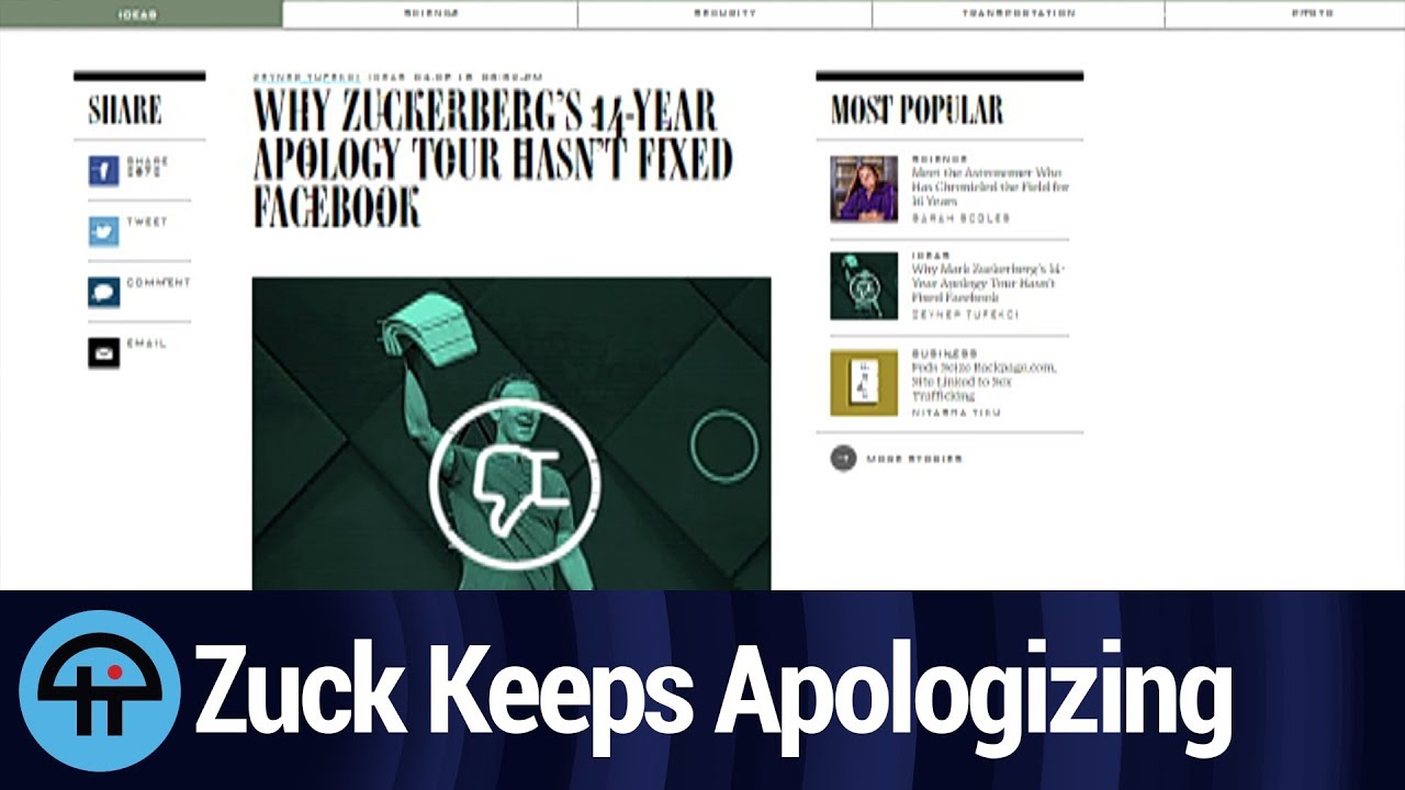 Zuckerberg Is Sorry, Not Sorry
