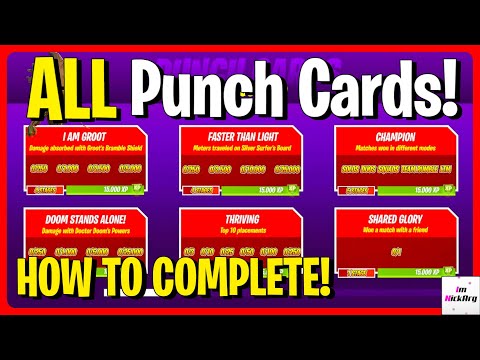 *ALL* Punch Cards in Fortnite Chapter 2 Season 4! (How to COMPLETE all 55 Punch Cards)