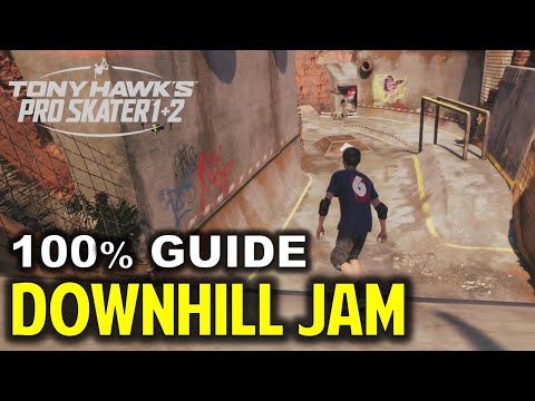 Downhill Jam: All Goals & Collectibles | Tony Hawk's Pro Skater 1+2 (Gameplay Walkthrough)