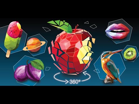 3D low poly puzzle game, rotate puzzles Video