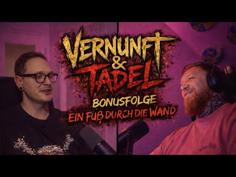 Ein Fuß durch die Wand