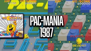 Pac-Mania (1987) Gameplay - Isometric Maze Arcade Game by Namco