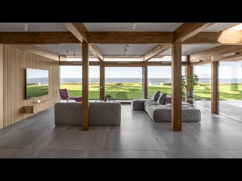 Modern Wood And Glass House With Prefabricated Home Construction Method