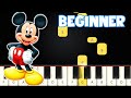 Mickey Mouse Clubhouse Hot Dog Dance Beginner Piano Tutorial Easy Piano